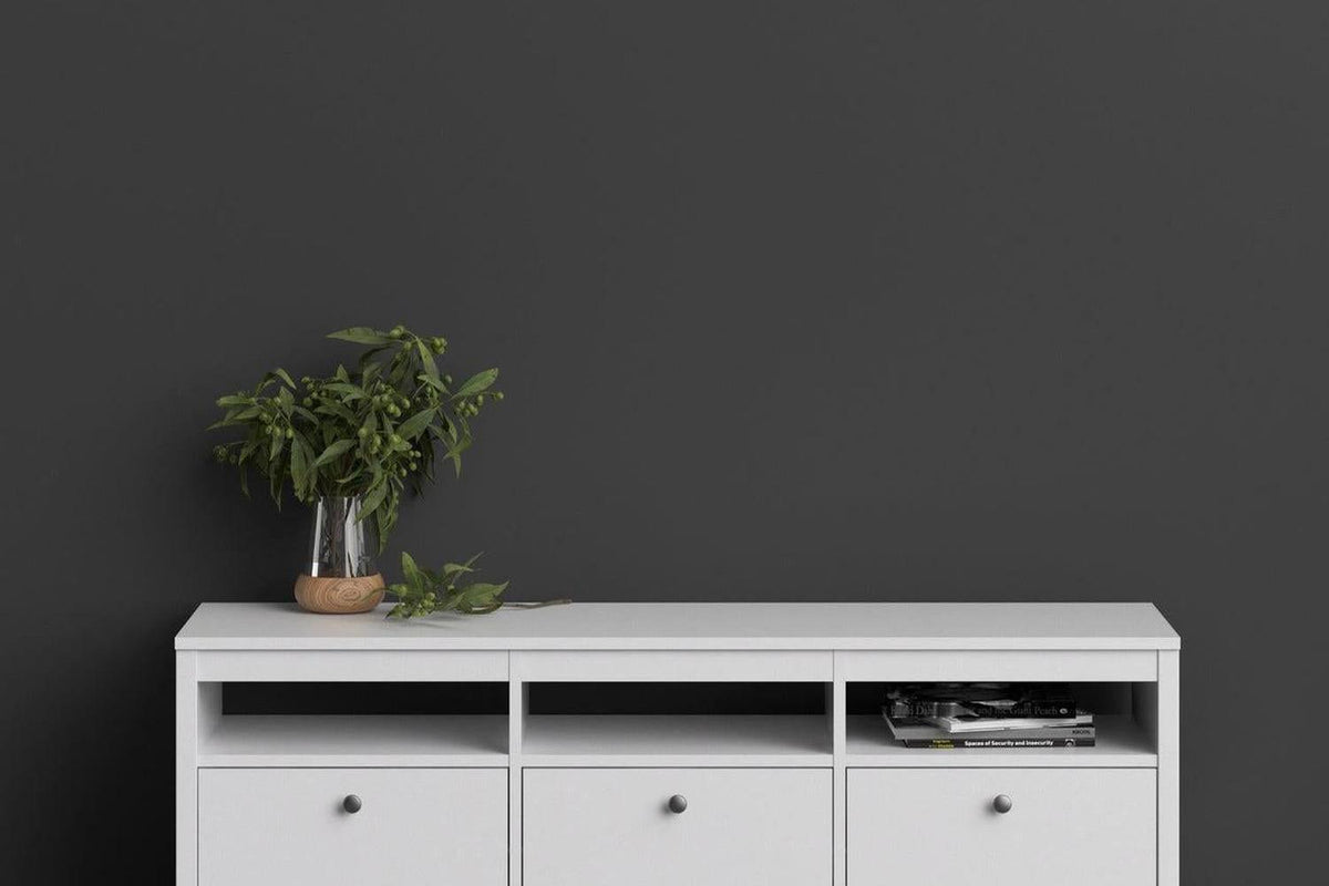 Madrid Tv-Unit 3 Drawers In White