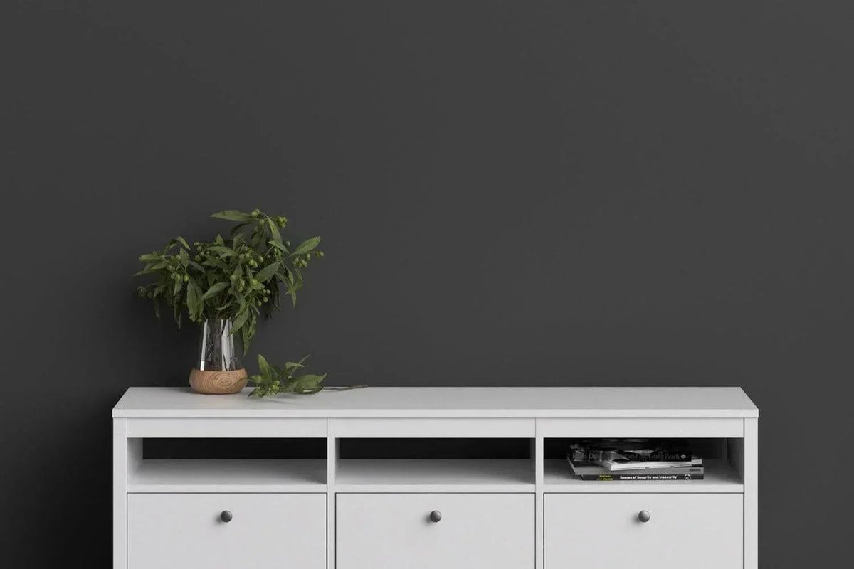 Madrid Tv-Unit 3 Drawers In White
