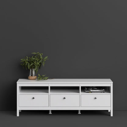 Madrid Tv-Unit 3 Drawers in White