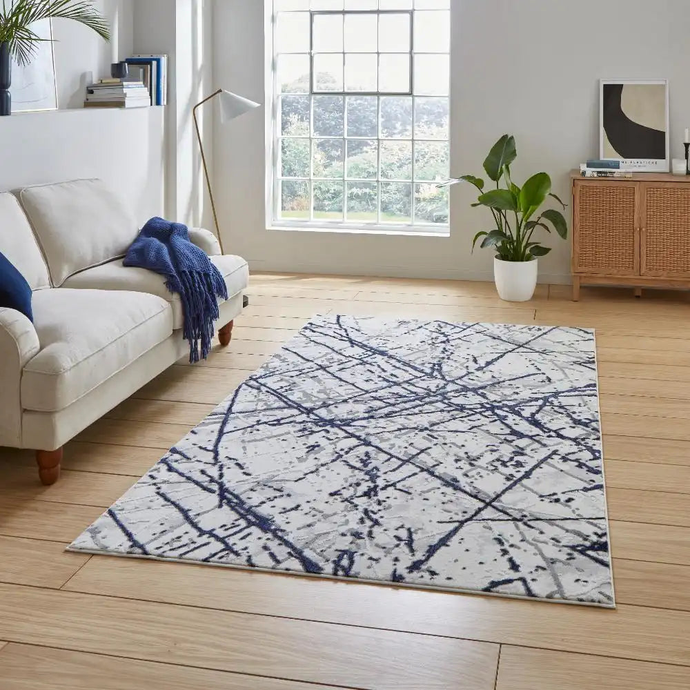 Artemis B8403A Contemporary Blue and Silver Area Rug