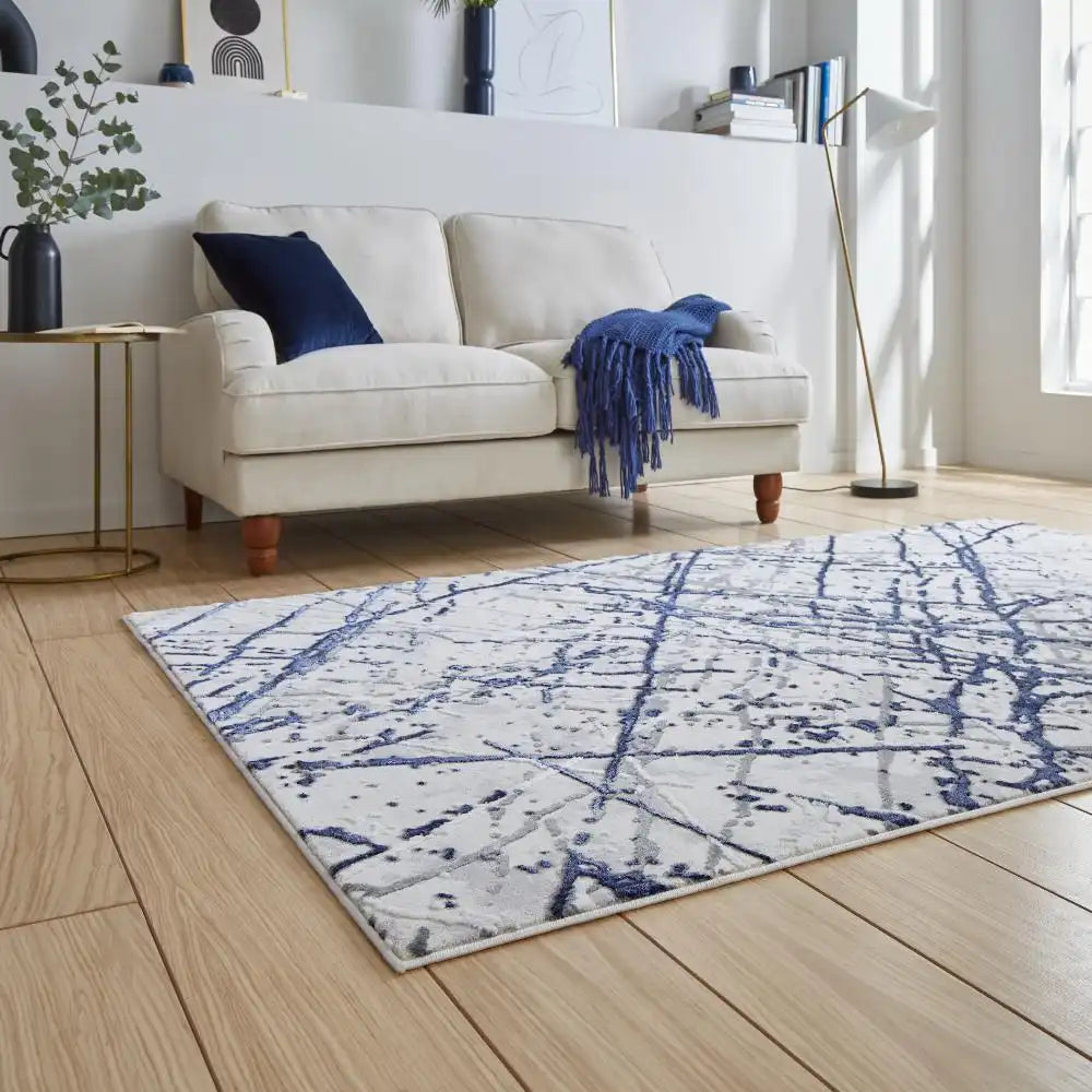 Artemis B8403A Contemporary Blue and Silver Area Rug