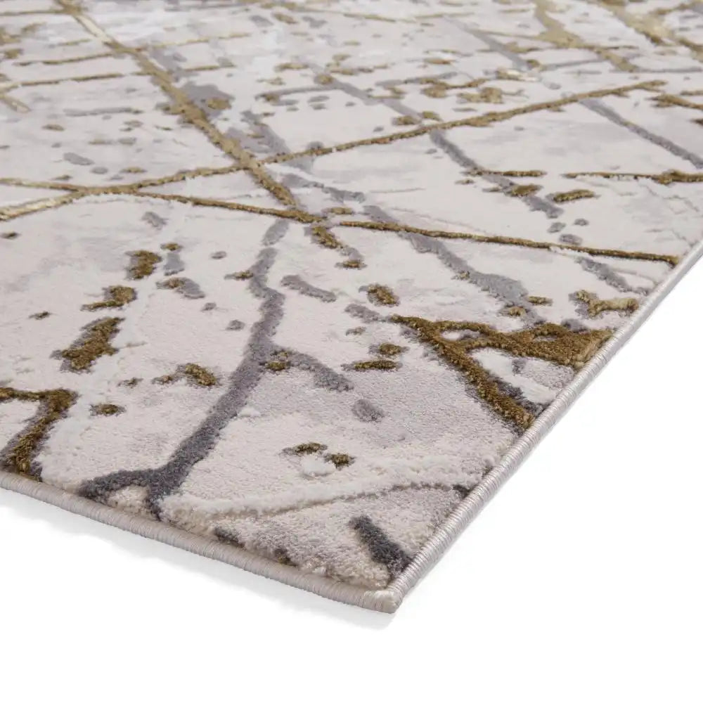 Artemis B8403A Luxury Gold and Silver Area Rug