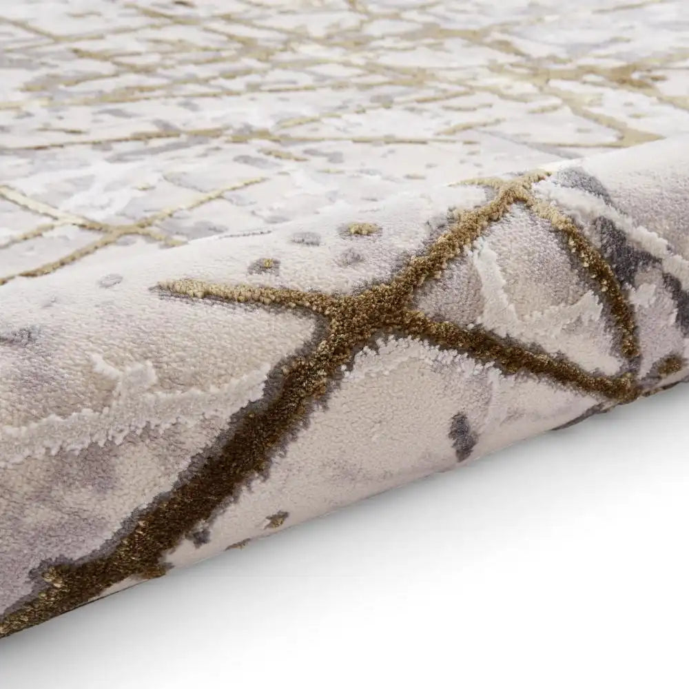 Artemis B8403A Luxury Gold and Silver Area Rug