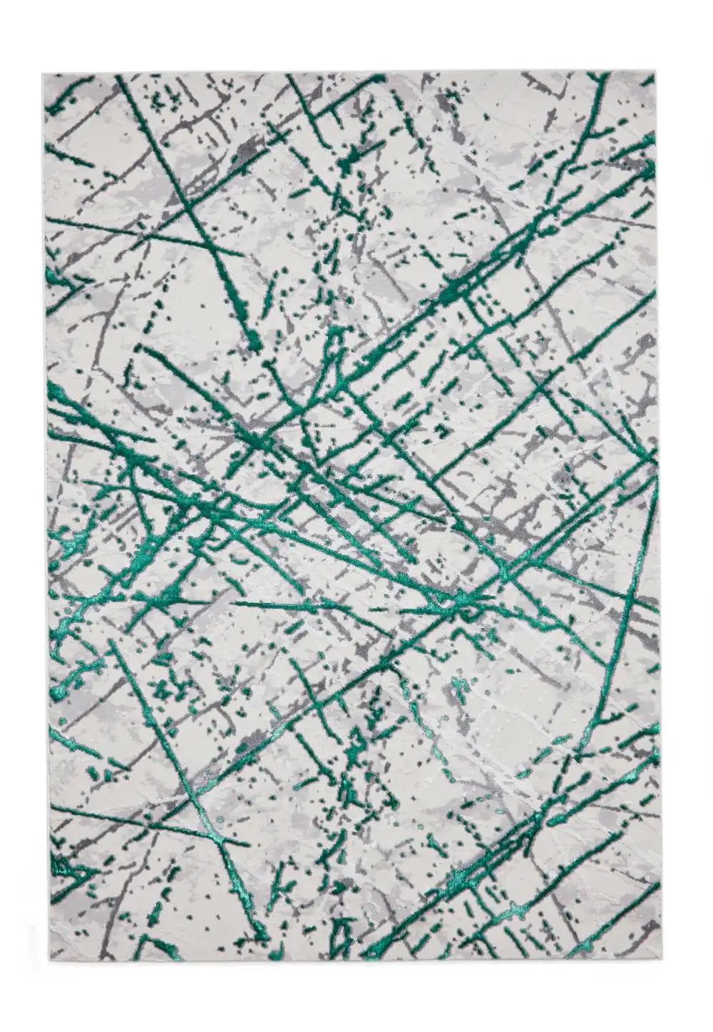 Artemis B8403A Decorative Green and Silver Area Rug