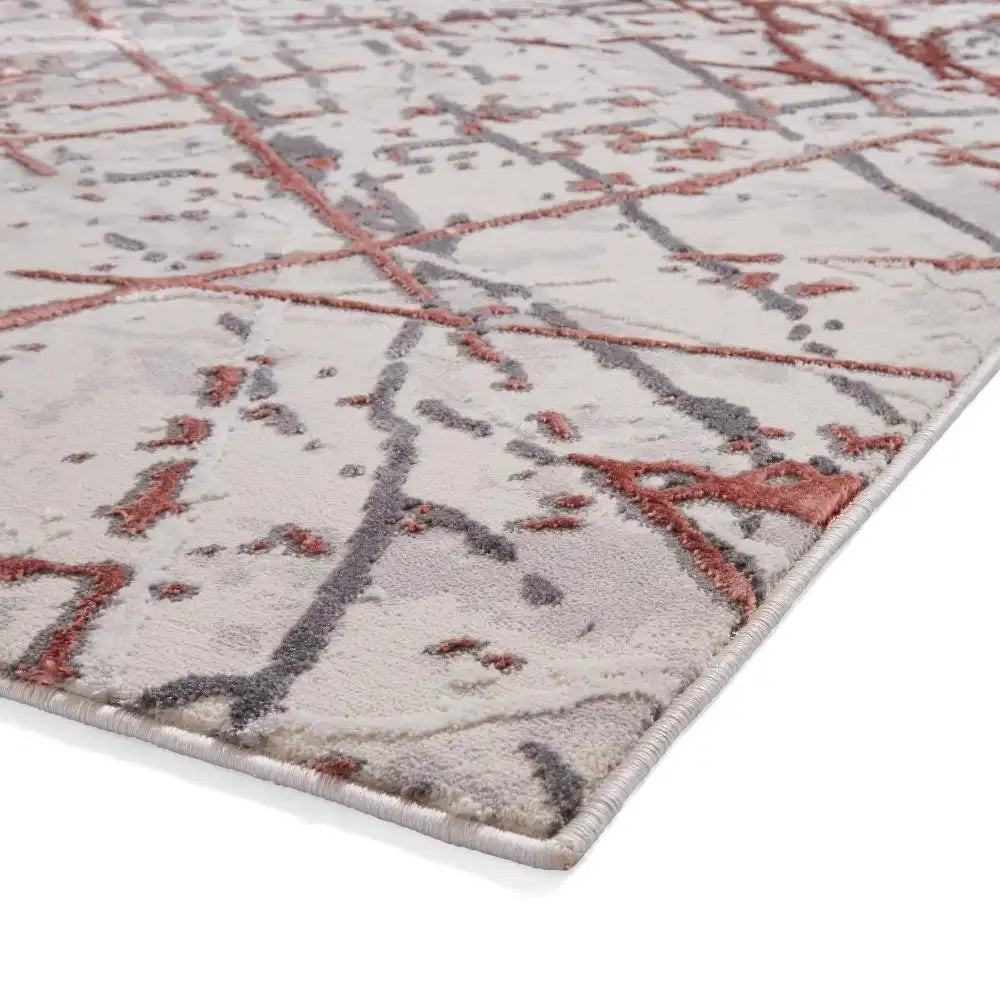 Artemis B8403A Contemporary Pink and Silver Area Rug