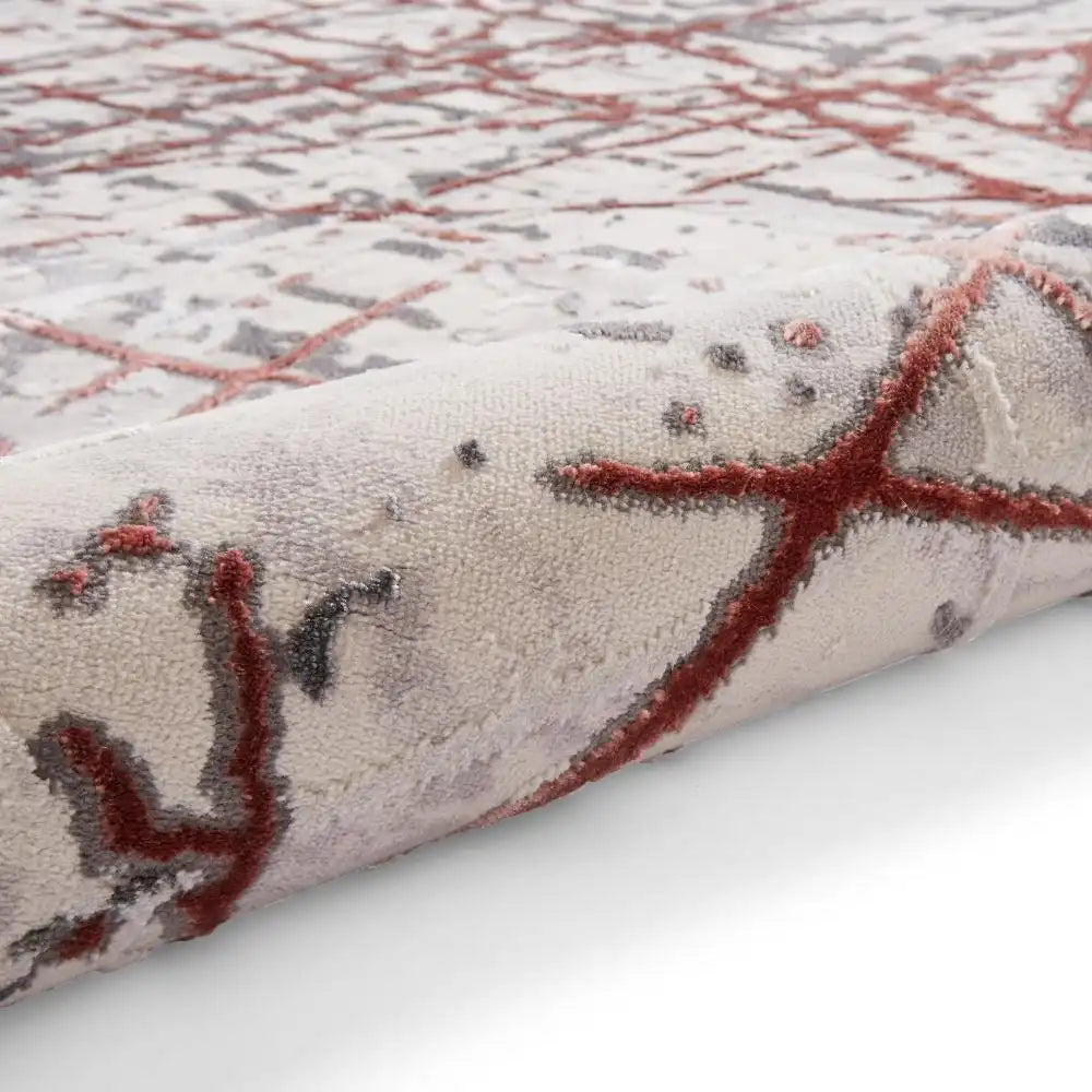 Artemis B8403A Contemporary Pink and Silver Area Rug