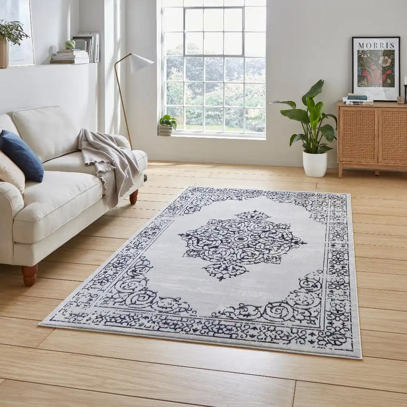 Artemis B9076A Blue and Silver Contemporary Area Rug
