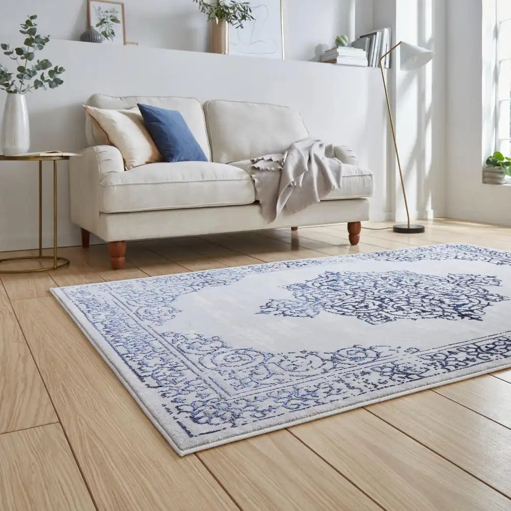 Artemis B9076A Blue and Silver Contemporary Area Rug