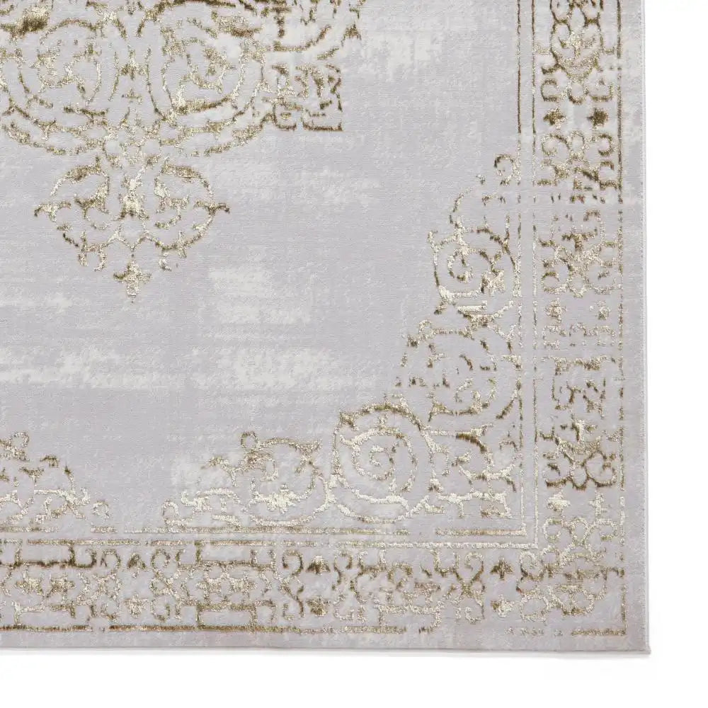 Artemis B9076A Luxury Gold and Silver Area Rug