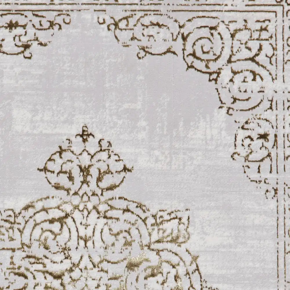 Artemis B9076A Luxury Gold and Silver Area Rug