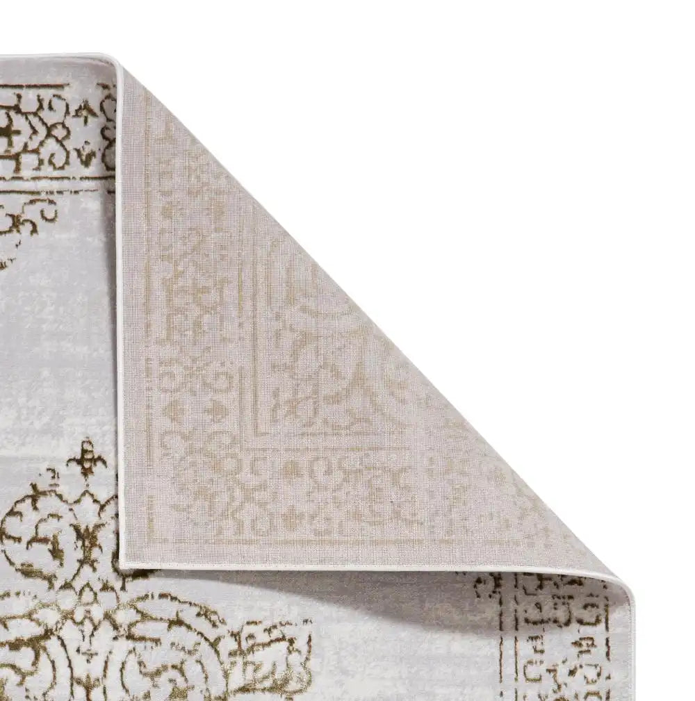 Artemis B9076A Luxury Gold and Silver Area Rug