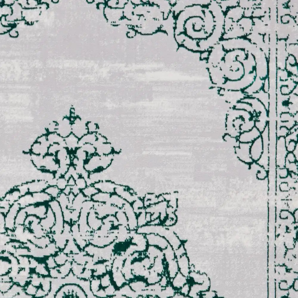 Artemis B9076A Premium Green and Silver Area Rug