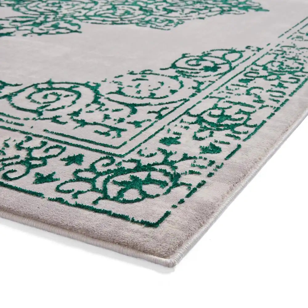 Artemis B9076A Premium Green and Silver Area Rug