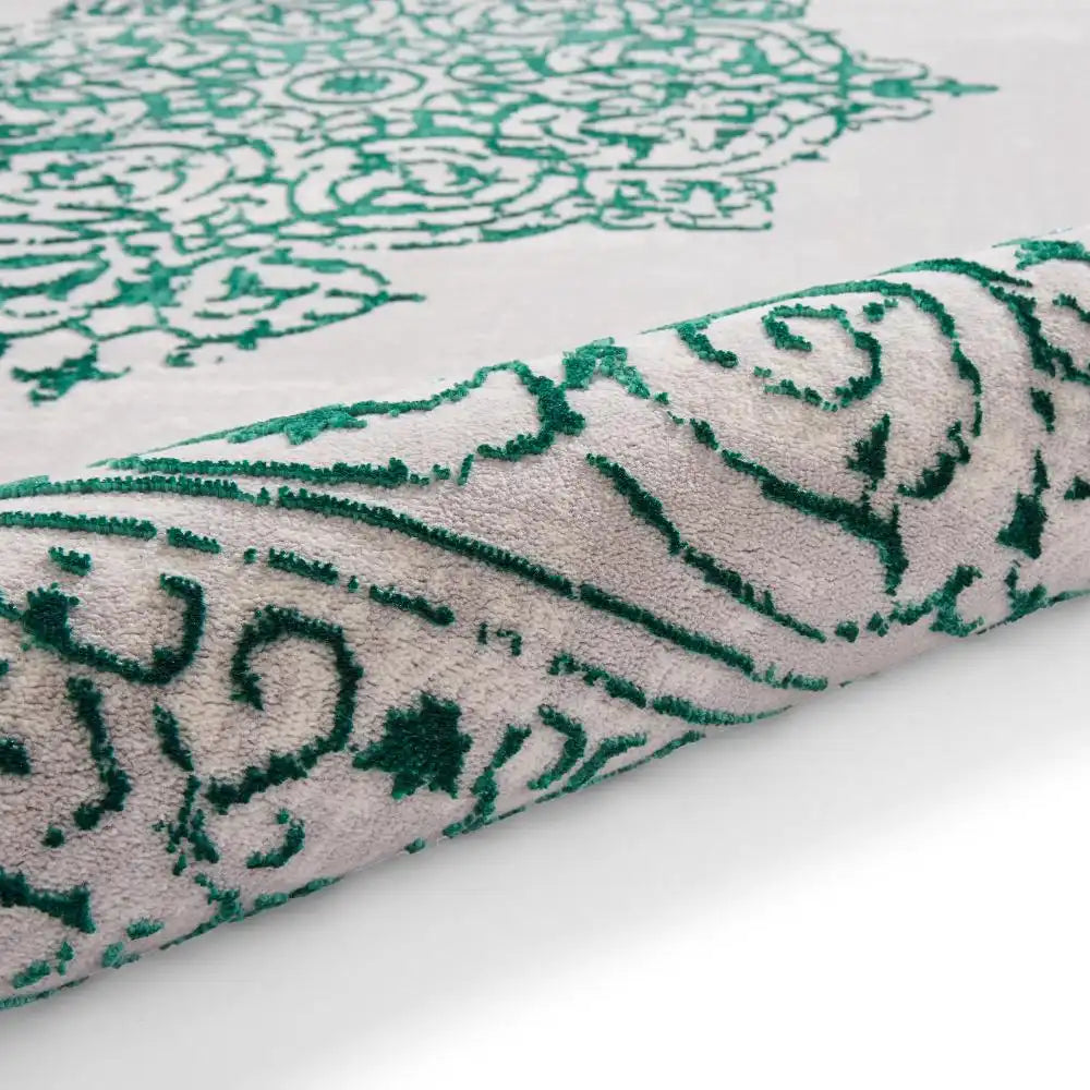 Artemis B9076A Premium Green and Silver Area Rug