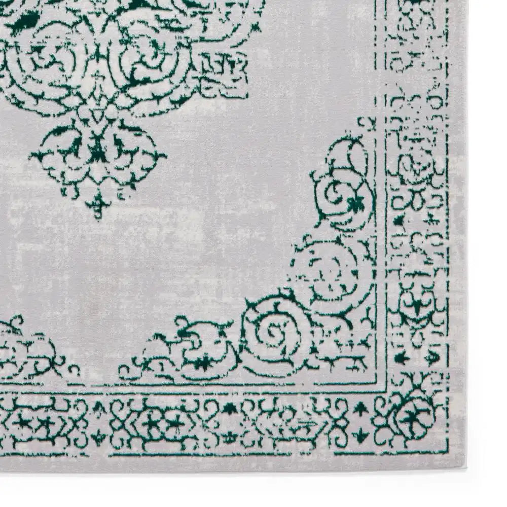 Artemis B9076A Premium Green and Silver Area Rug