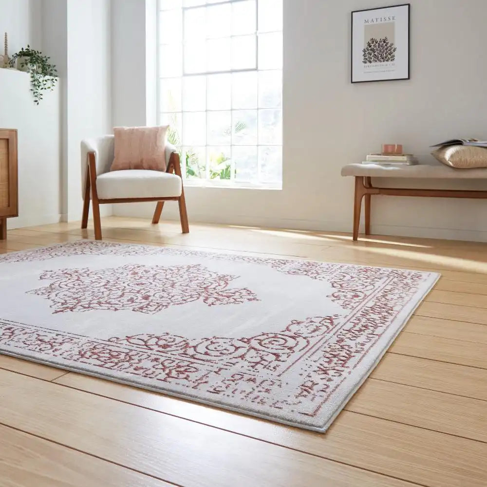 Artemis B9076A Modern Rose and Silver Area Rug
