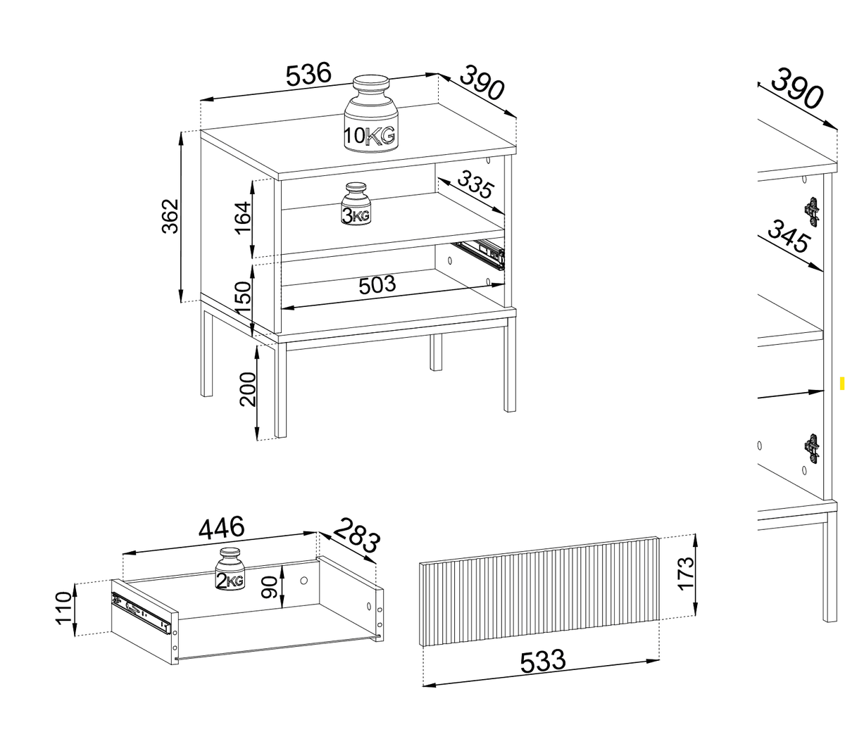 Sento small cabinet - Msofas LTD