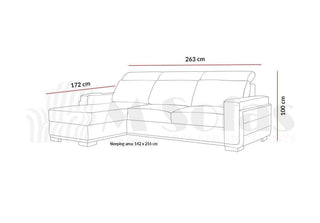 Salvo III Corner Sofa Bed - Msofas LTD