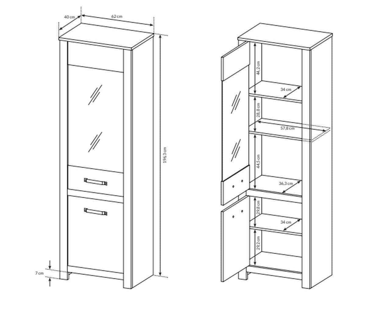 Sand Tall Cabinet 62