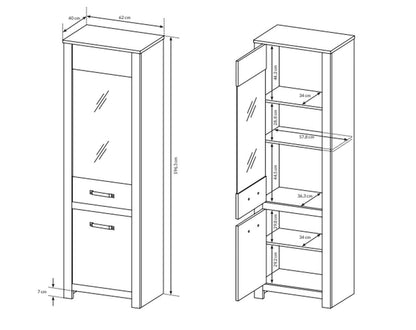 Sand Tall Cabinet 62