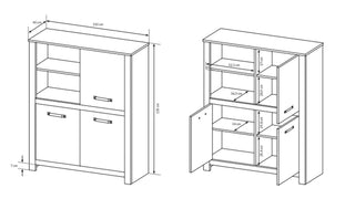 Sand Low Cabinet 110 - Msofas LTD