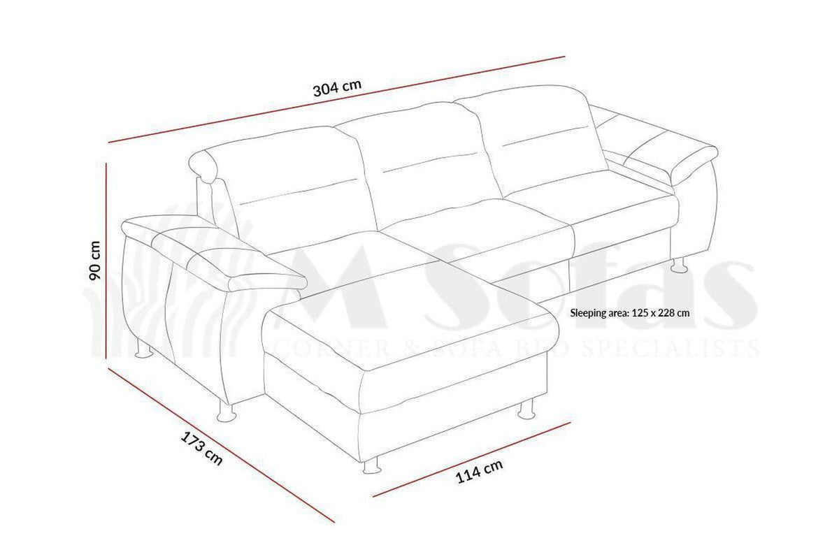 Scandi Ii Corner Sofa Bed With Storage