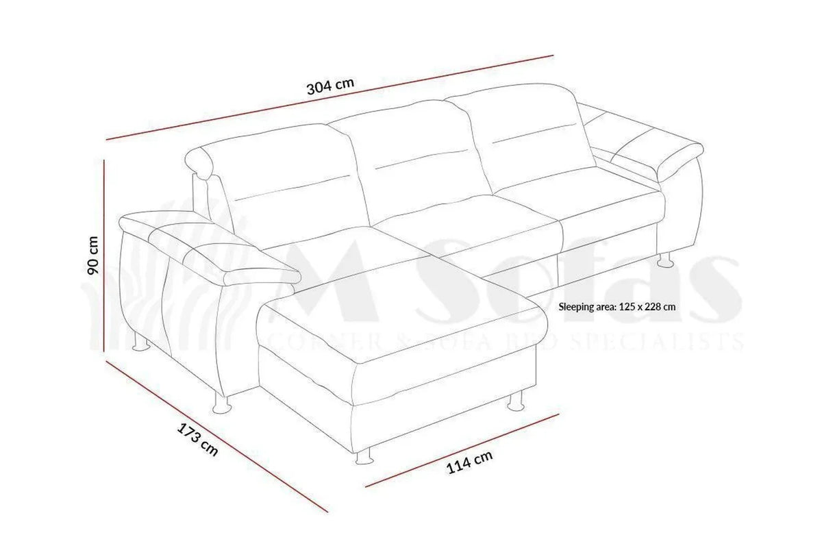 Scandi Ii Corner Sofa Bed With Storage