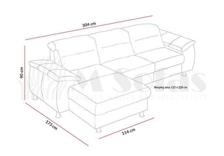 Scandi II Corner Sofa Bed