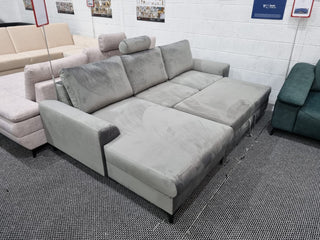 Ex-Display Selen Corner Sofa Bed in Bluvel 13