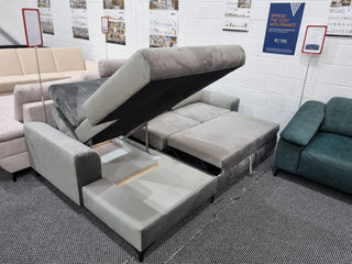 Ex-Display Selen Corner Sofa Bed in Bluvel 13