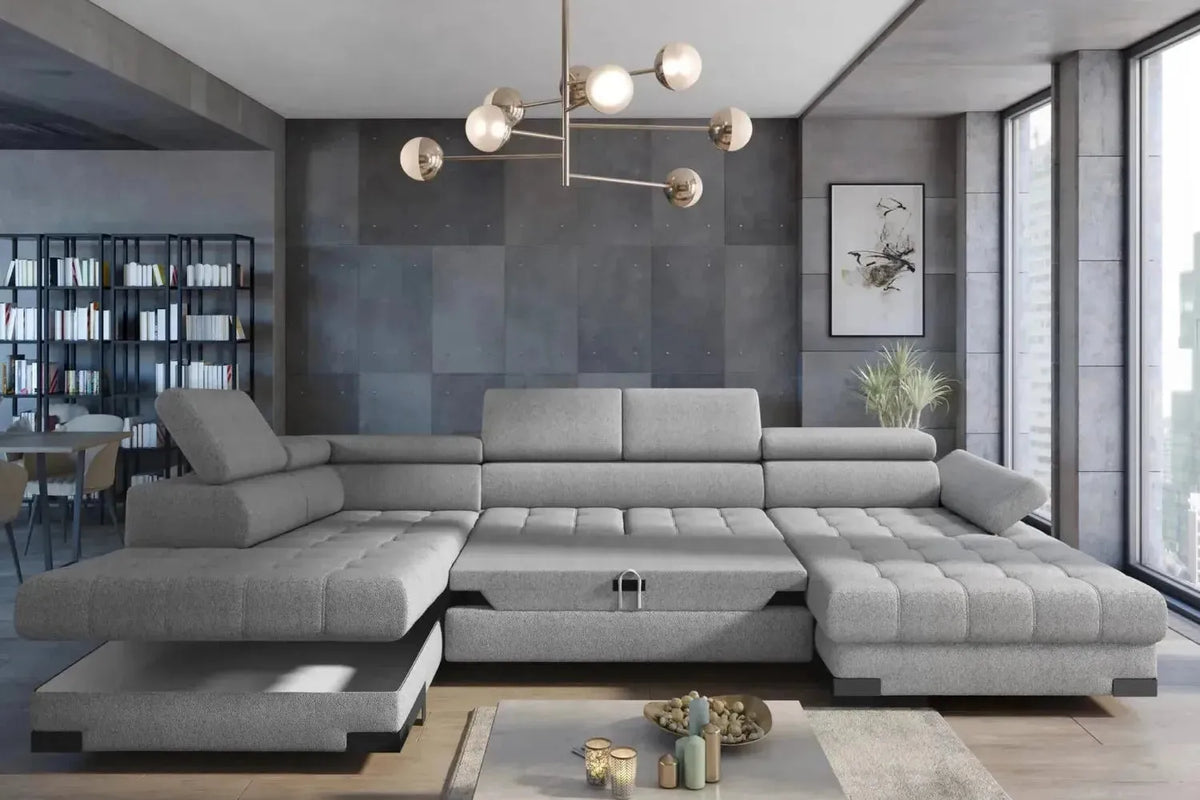 Selva Xl U Shape Corner Sofa Bed With Storage