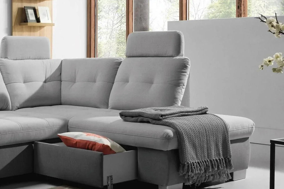 Cremona L Corner Sofa Bed With Storage