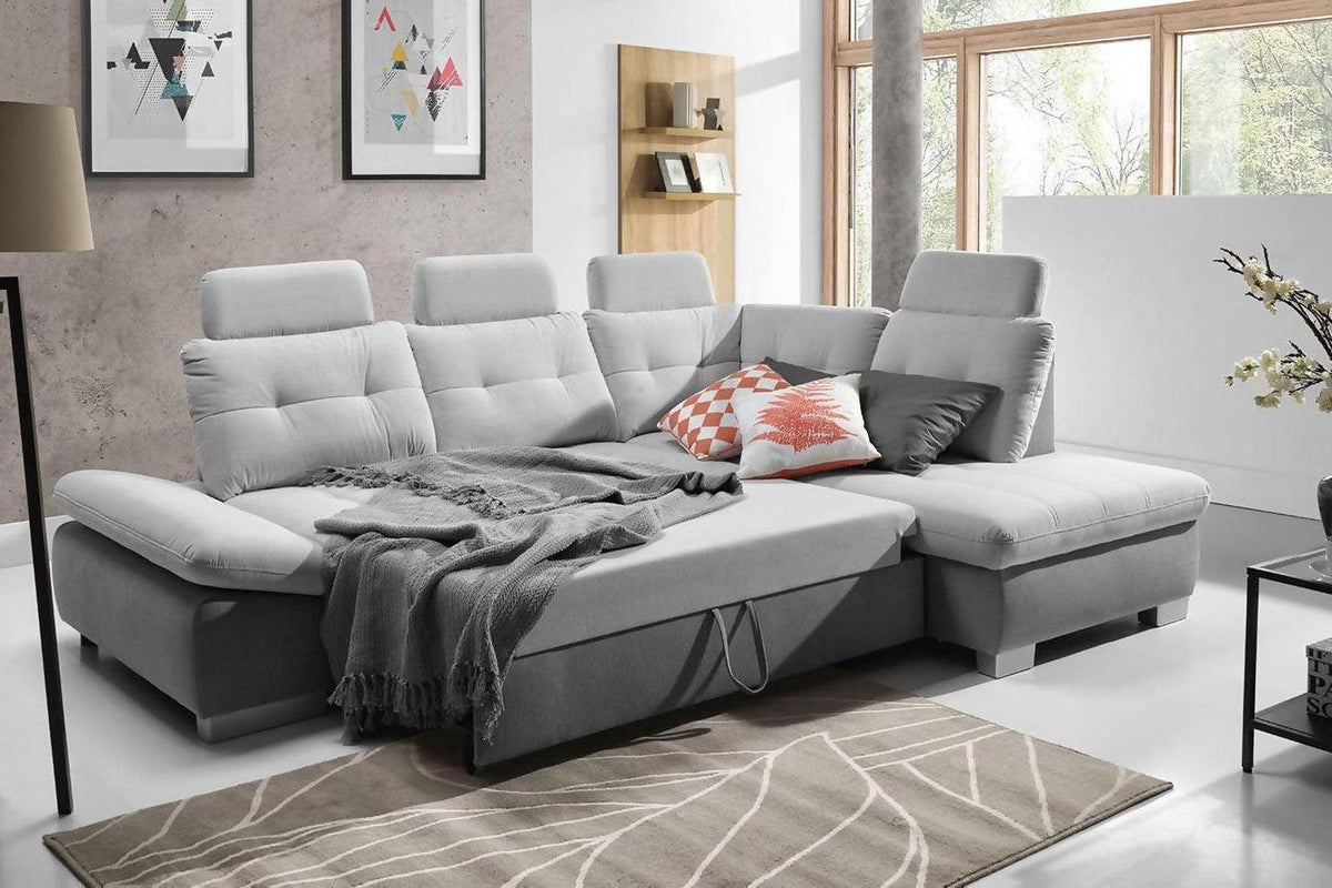Cremona L Corner Sofa Bed With Storage