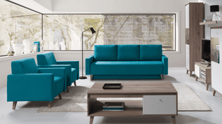 Oviedo Sofa Bed Blue - Msofas LTD