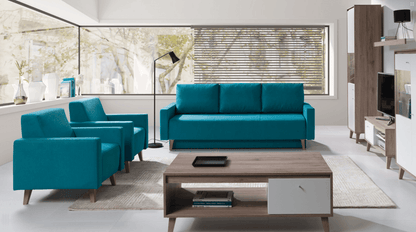 Oviedo Set 3 + 1+ 1 Blue - Msofas LTD