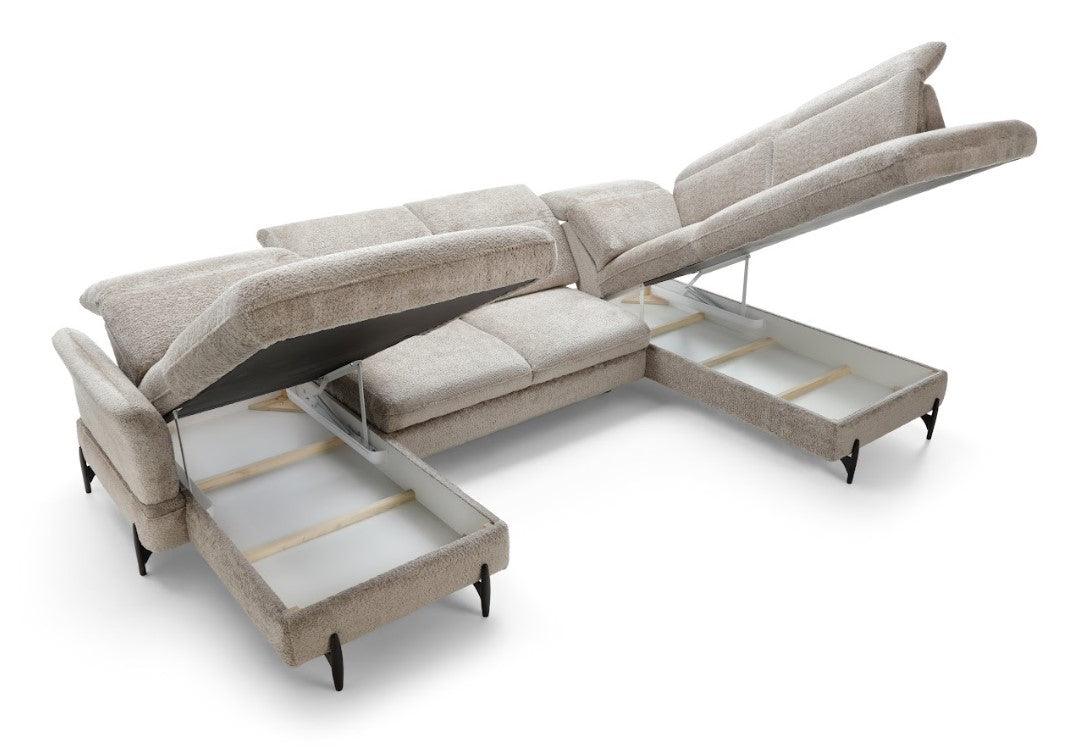 Sienna 1 U Shape Sofa Bed 