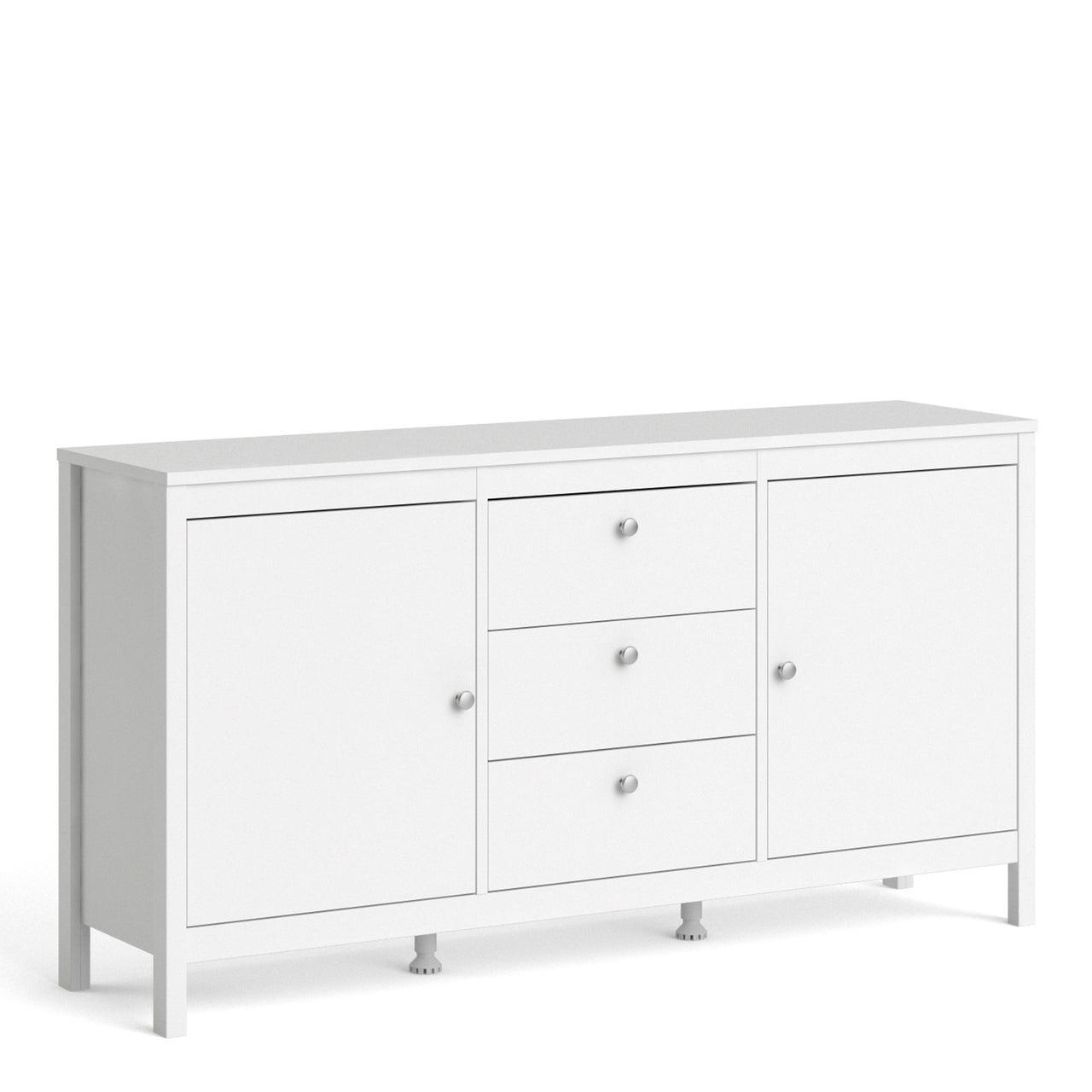 Madrid Sideboard 2 Doors + 3 Drawers in White