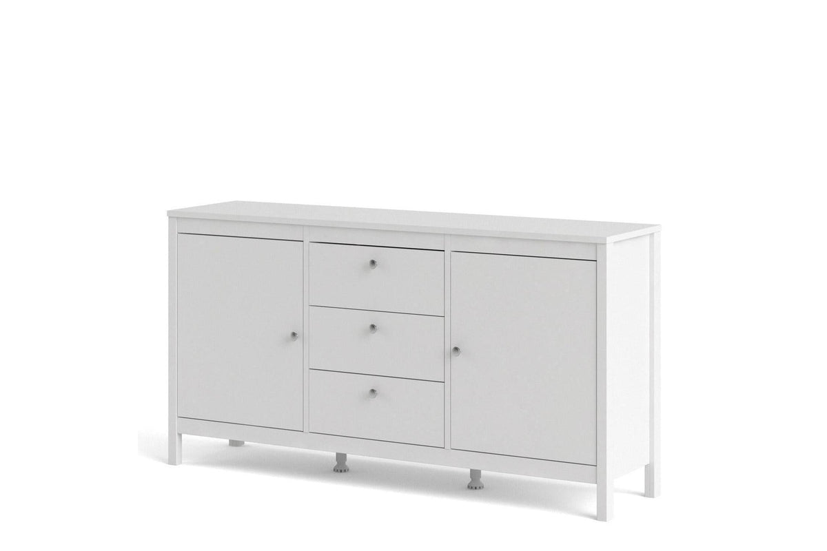 Madrid Sideboard 2 Doors + 3 Drawers In White