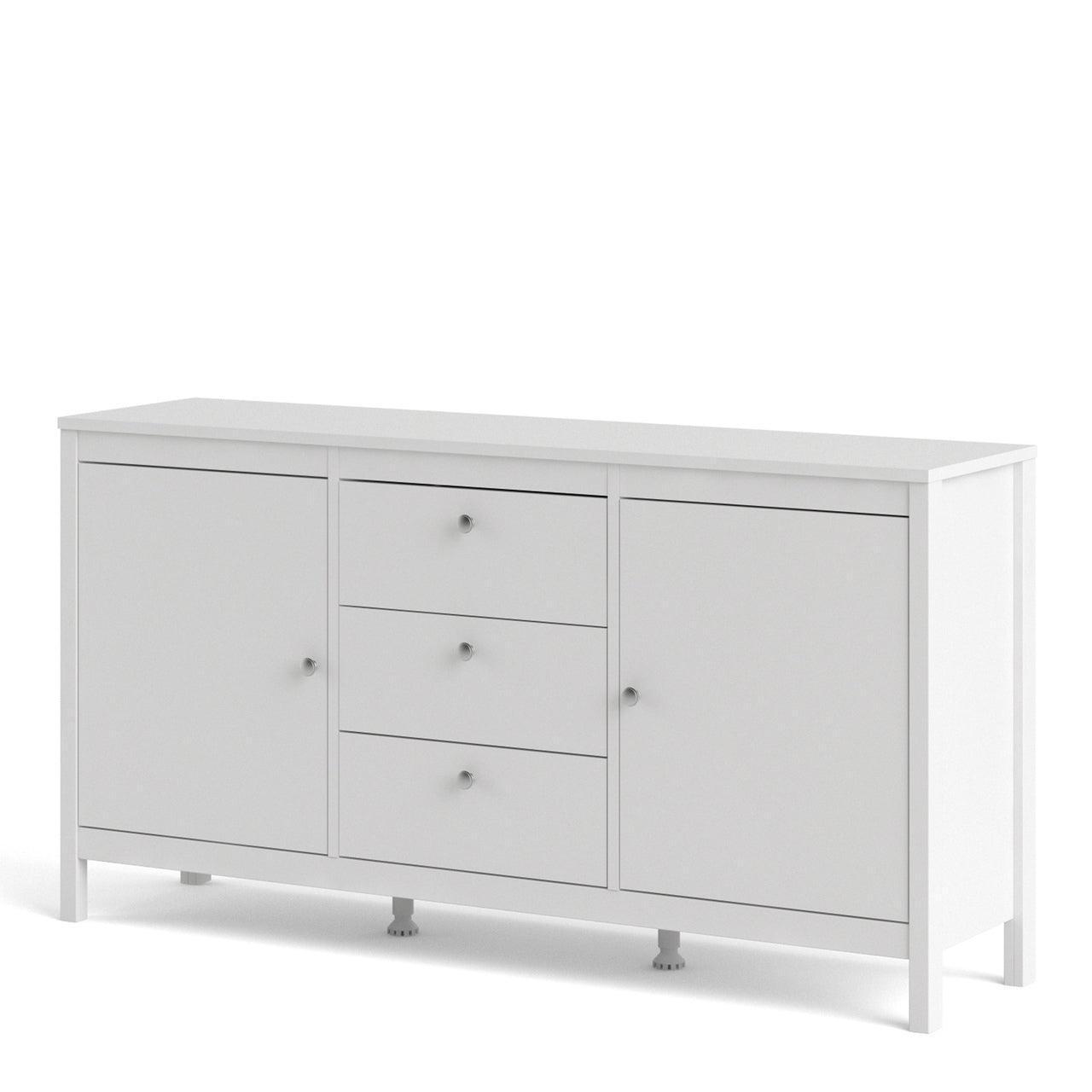 Madrid Sideboard 2 Doors + 3 Drawers in White