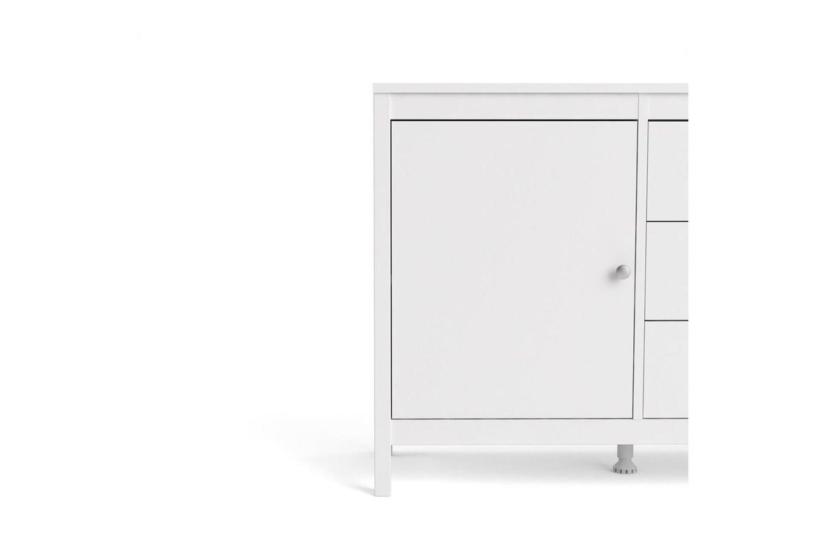 Madrid Sideboard 2 Doors + 3 Drawers In White