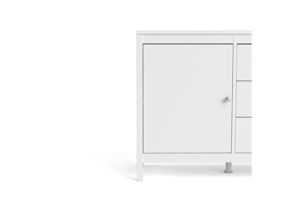 Madrid Sideboard 2 Doors + 3 Drawers In White