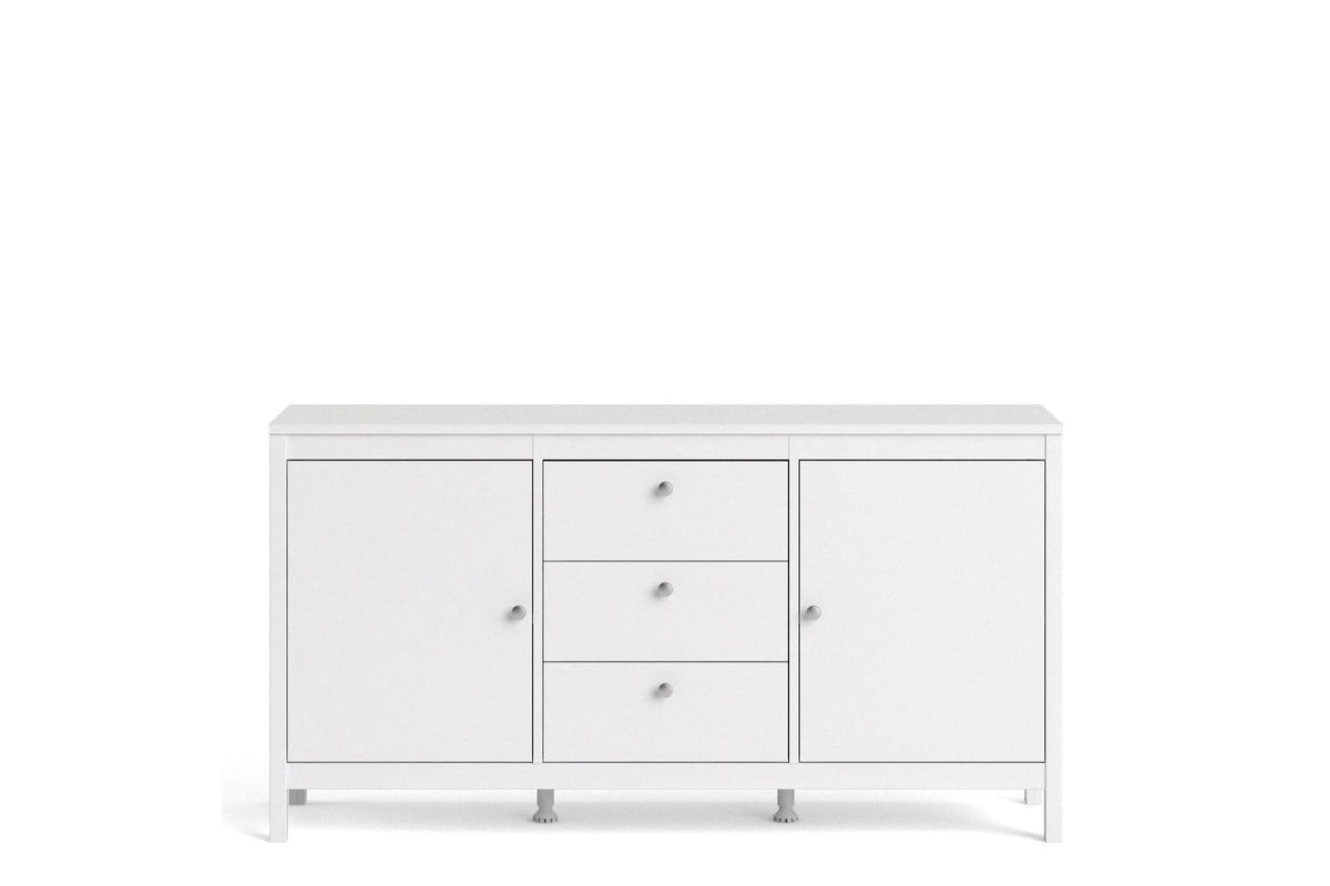 Madrid Sideboard 2 Doors + 3 Drawers In White