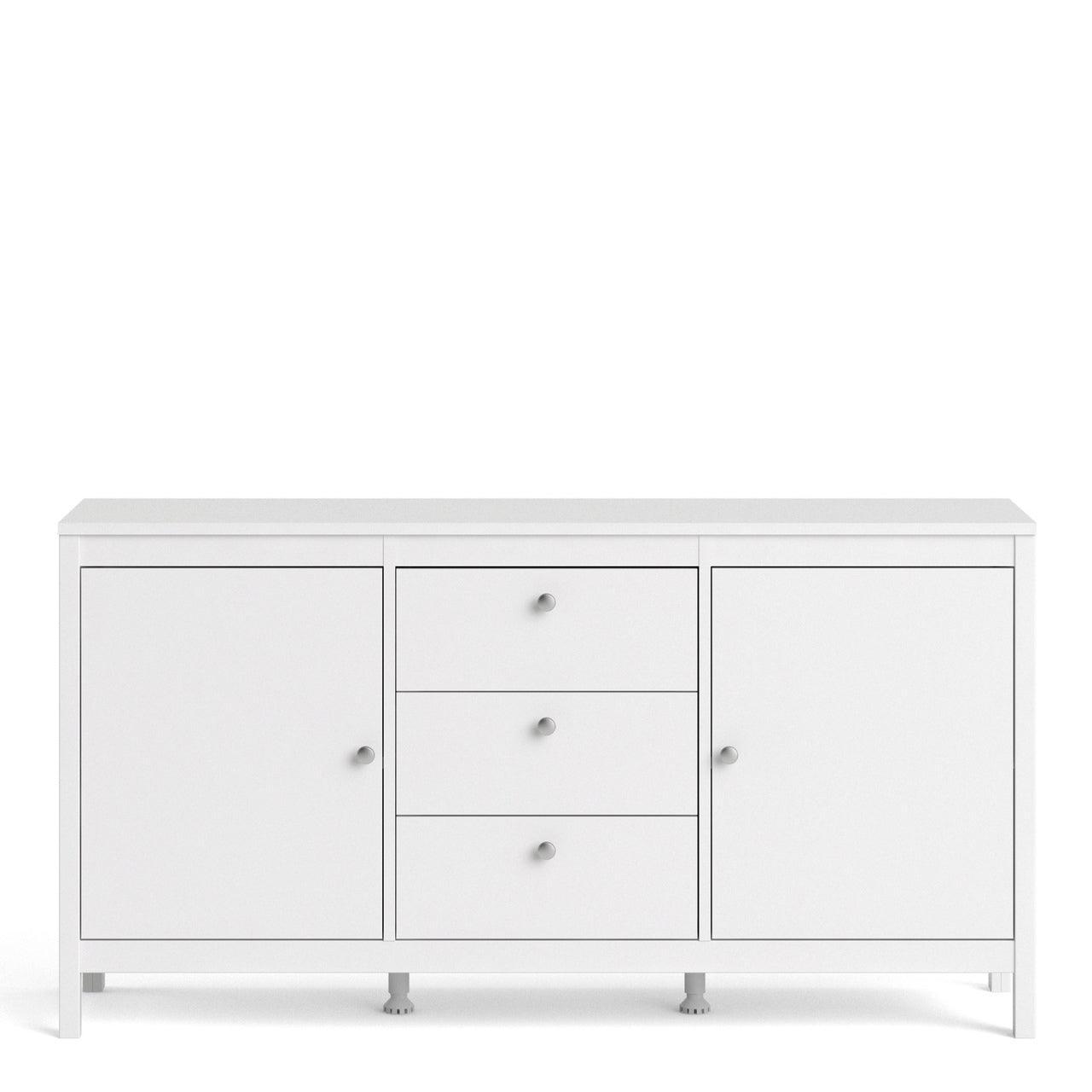 Madrid Sideboard 2 Doors + 3 Drawers in White