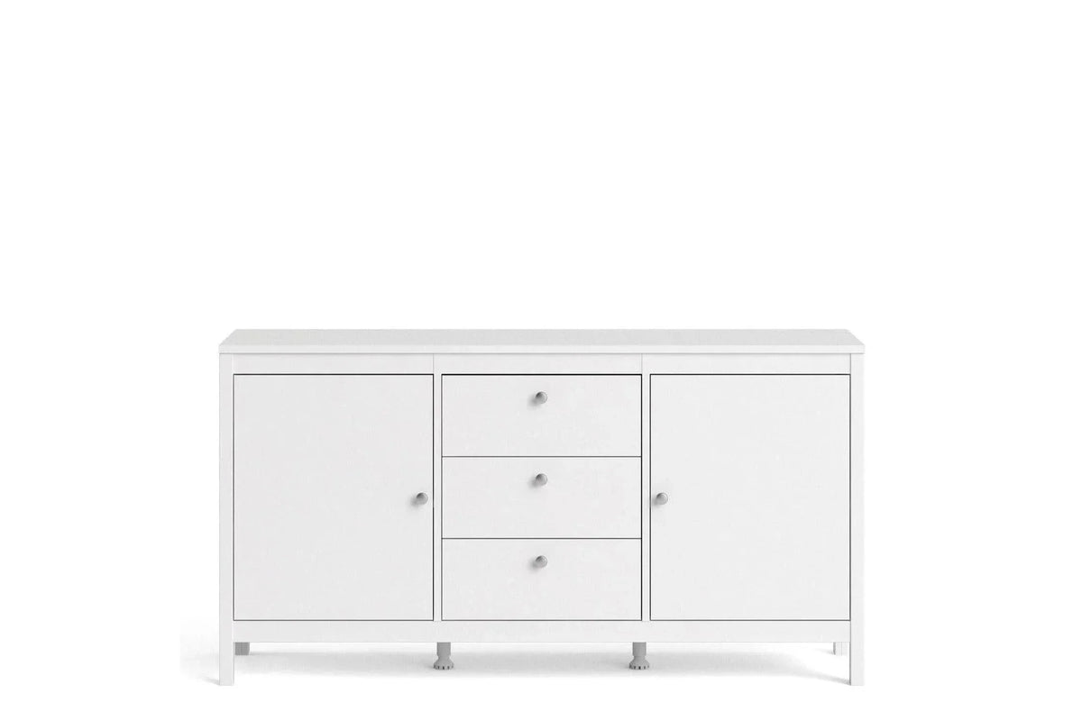 Madrid Sideboard 2 Doors + 3 Drawers In White