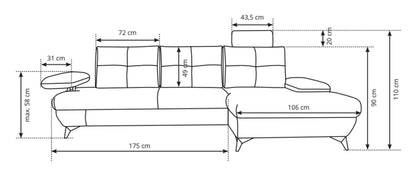 Stella Corner Sofa Bed