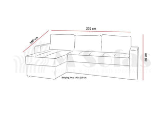 Sydney Corner Sofa Bed - Msofas LTD