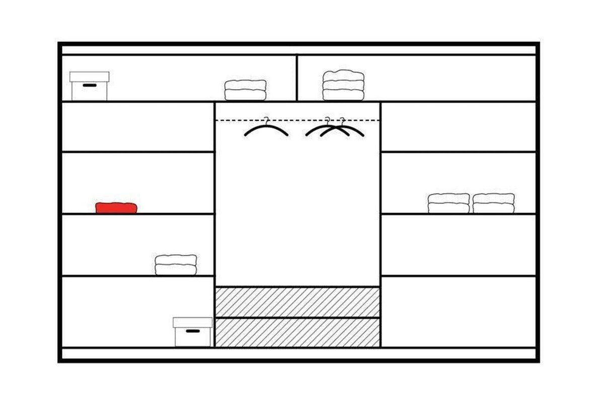 Preston 250 White Sliding Wardrobe With Mirror