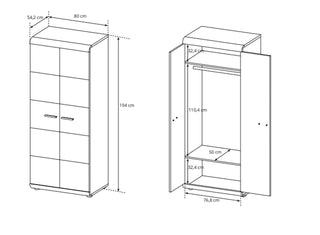 Link Wardrobe 80 - Msofas LTD