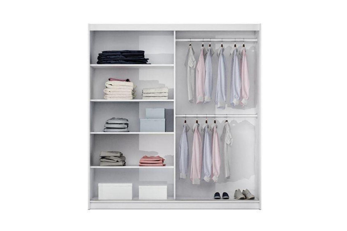 Tunis 200 Black Wardrobe With Mirror