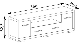 Vegas TV Cabinet 160 - Msofas LTD